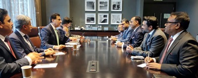 Islamabad 15.09.2026: Speaker National Assembly Sardar Ayaz Sadiq in a meeting with Deputy Speaker of the Parliament of Bangladesh Barrister Kayser Kamal on the sidelines of 69th Commonwealth Parliamentary Conference in Cape Town, South Africa
